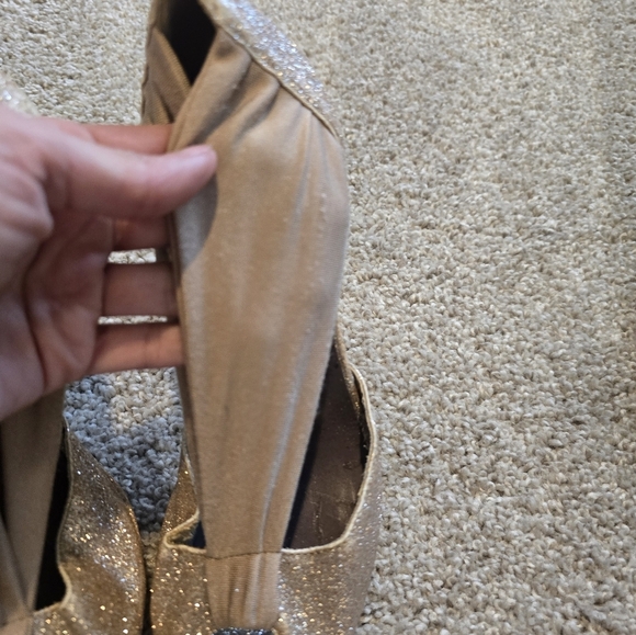 Madden Girl - Elegant Tan and Gold Women's Heels - Picture 5 of 10